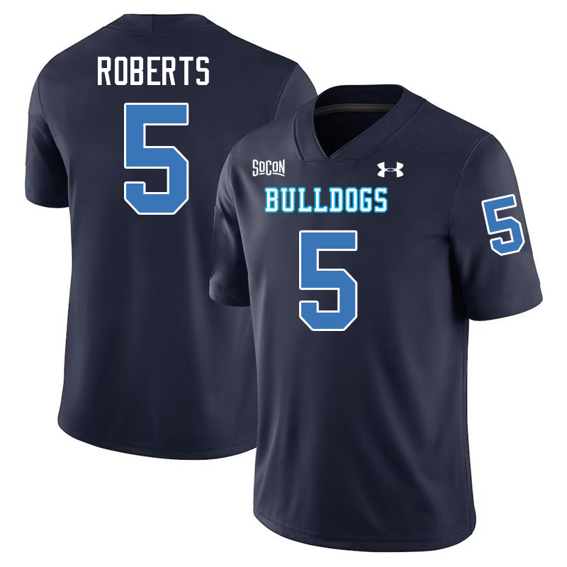 The Citadel Bulldogs #5 Andre Roberts College Football Jerseys,Uniforms-Navy